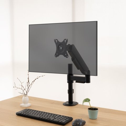 Soporte De Mesa Gas Tooq Db1532tnr-b 1 Pantalla Hasta 17"-32" Max 9kg Vesa 75x75 100x100 Negro