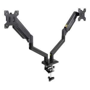 Soporte De Mesa Tooq Db1434tnr-b 2 Pantallas 13"-34" Max 10kg Vesa Max. 100x100 Negro