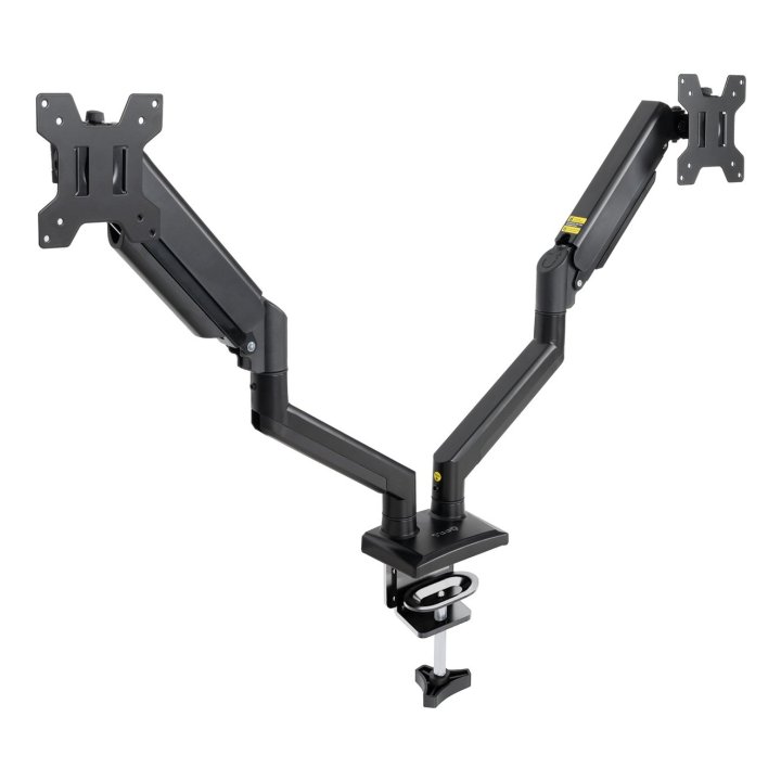 Soporte De Mesa Tooq Db1434tnr-b 2 Pantallas 13"-34" Max 10kg Vesa Max. 100x100 Negro