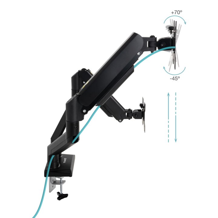 Soporte De Mesa Tooq Db1434tnr-b 2 Pantallas 13"-34" Max 10kg Vesa Max. 100x100 Negro