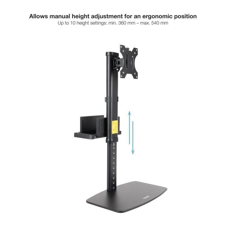 Soporte De Mesa Tooq Db1128tn-b 17"-27" Max 6kg Vesa Max. 100 100 Color Negro