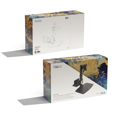 Soporte De Mesa Tooq Db1128tn-b 17"-27" Max 6kg Vesa Max. 100 100 Color Negro