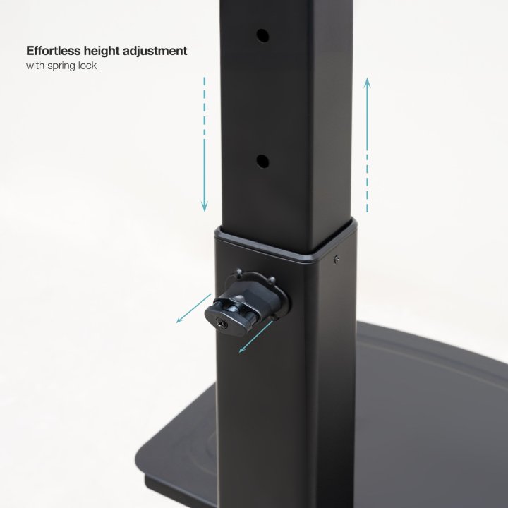 Soporte De Suelo Tooq Fs2284m-b 37"-86" Max 50kg Vesa 600x400 Color Negro