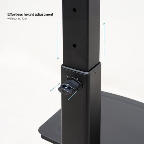 Soporte De Suelo Tooq Fs2284m-b 37"-86" Max 50kg Vesa 600x400 Color Negro