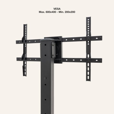 Soporte De Suelo Tooq Fs2284m-b 37"-86" Max 50kg Vesa 600x400 Color Negro