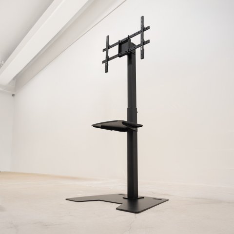 Soporte De Suelo Tooq Fs2284m-b 37"-86" Max 50kg Vesa 600x400 Color Negro
