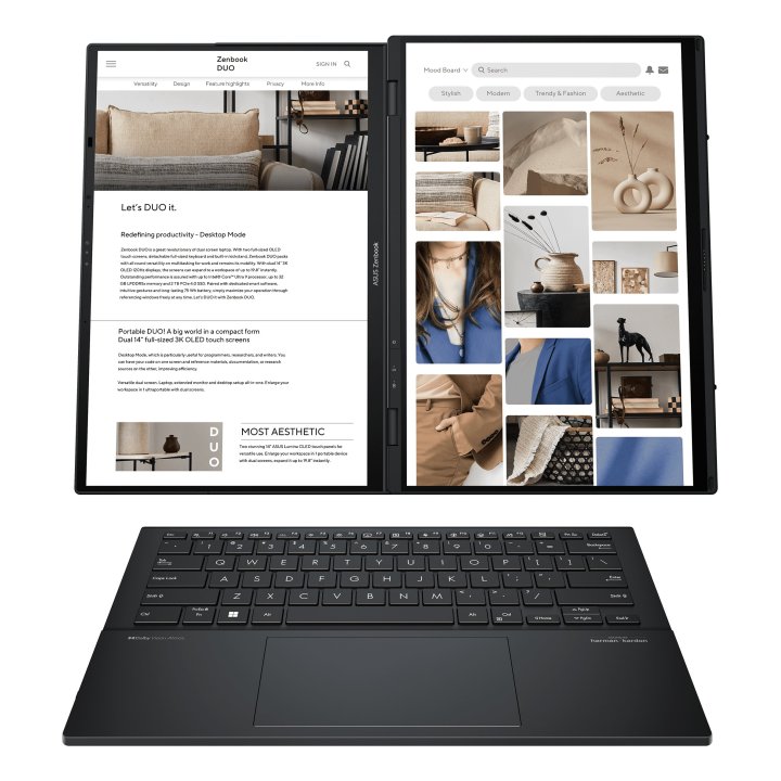 Portatil Asus Zenbook Duo Ux8406ma-ql396w 14"+14"tactil Oled Ultra9-285h 32gb 1tb Ssd W11