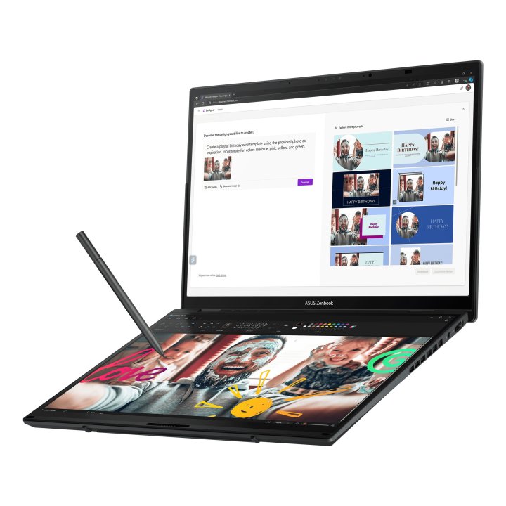 Portatil Asus Zenbook Duo Ux8406ma-ql396w 14"+14"tactil Oled Ultra9-285h 32gb 1tb Ssd W11