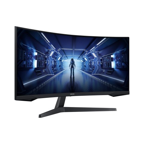 Monitor 34" Curvo Dp Hdmi Samsung Lc34g55twwpxen Odyssey G5 Wqhd 3440x1440 165hz 1ms 1000r Negro