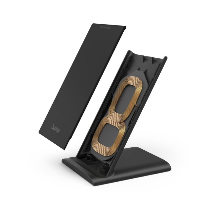 Cargador Inalambrico Hama 00201684 Qi 10w Funcion Soporte Color Negro