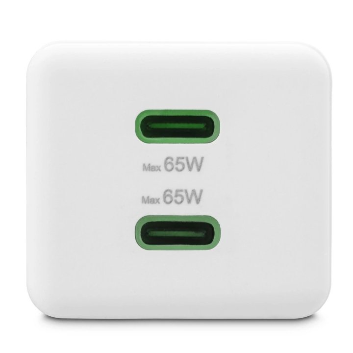 Cargador Usb Gan Hama 00201994 65w 2xusb-c Pd Color Blanco