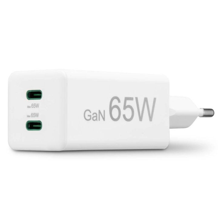 Cargador Usb Gan Hama 00201994 65w 2xusb-c Pd Color Blanco