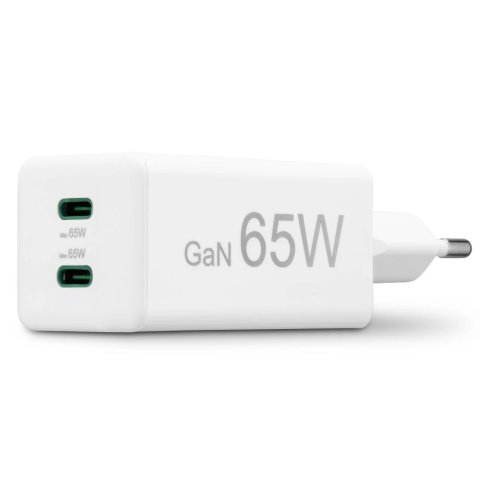 Cargador Usb Gan Hama 00201994 65w 2xusb-c Pd Color Blanco