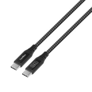 Cable Usb-c A Usb-c 1.8m Coolbox 60w Trenzado Color Negro