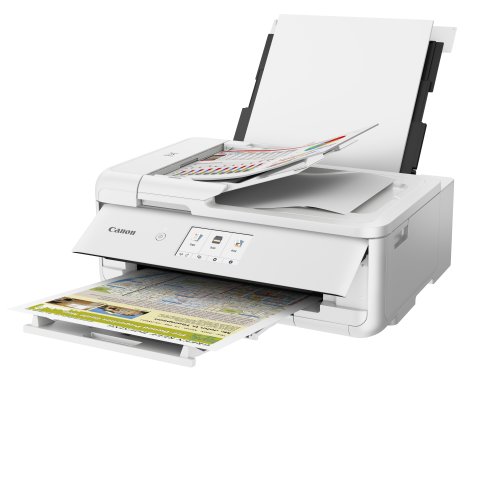 Multifuncion Inkjet Canon Pixma Ts9551ca 15ppm A3 Wifi Duplex Adf 20 B.100+100 Color Blanco.