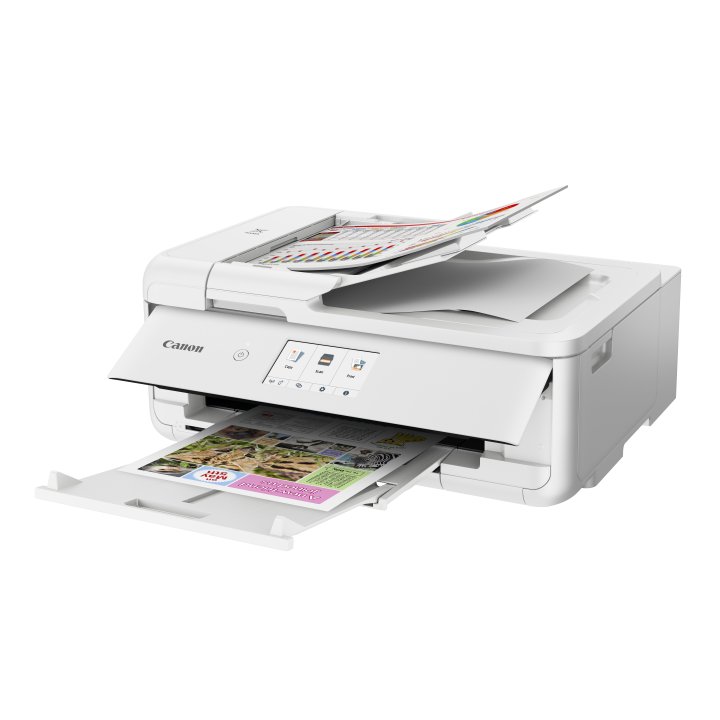 Multifuncion Inkjet Canon Pixma Ts9551ca 15ppm A3 Wifi Duplex Adf 20 B.100+100 Color Blanco.