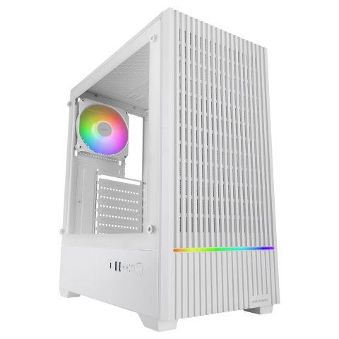 Caja Atx Semitorre Mars Gaming Mc-quantum Doble Cristal Templado Argb Gpu 335mm Blanco