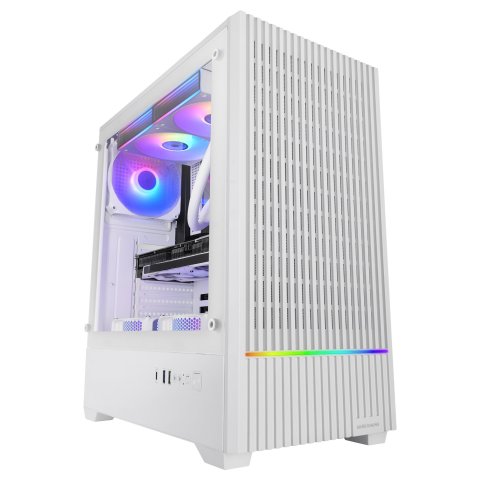 Caja Atx Semitorre Mars Gaming Mc-quantum Doble Cristal Templado Argb Gpu 335mm Blanco