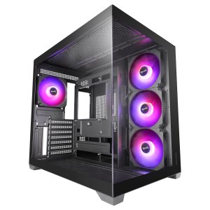 Caja Atx Mars Gaming Mcv5 Cristal Templado Panoramico Argb Gpu 416mm Negra