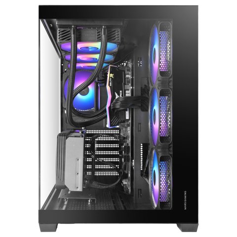 Caja Atx Mars Gaming Mcv5 Cristal Templado Panoramico Argb Gpu 416mm Negra