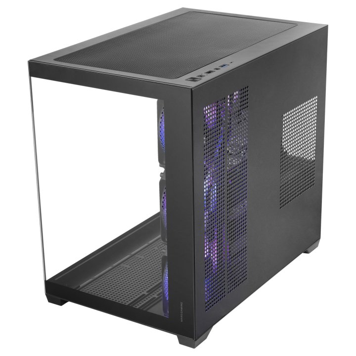 Caja Atx Mars Gaming Mcv5 Cristal Templado Panoramico Argb Gpu 416mm Negra