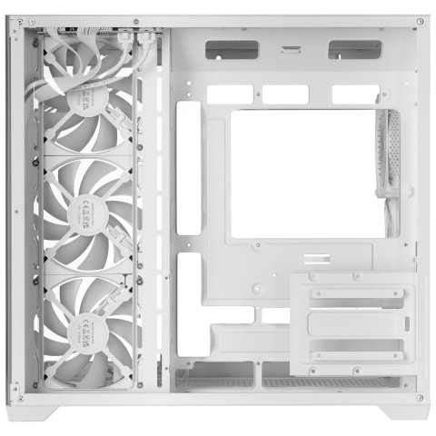 Caja Atx Mars Gaming Mcv5w Cristal Templado Panoramico Argb Gpu 416mm Blanco