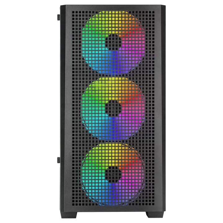 Caja Microatx Mars Gaming Mc-vector Gpu Max 282mm Cristal Templado Mesh Argb Usb-c Negra