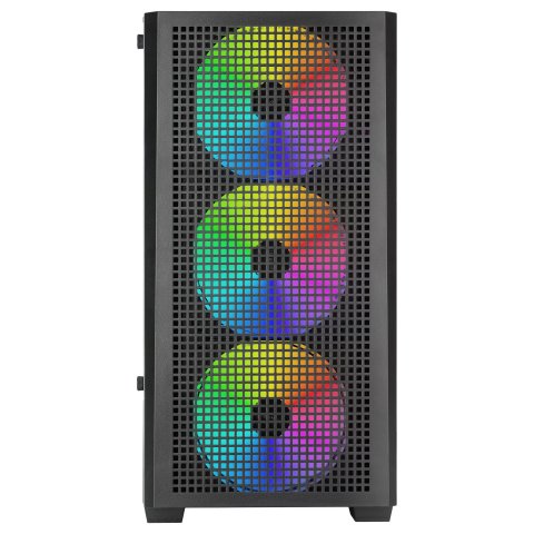 Caja Microatx Mars Gaming Mc-vector Gpu Max 282mm Cristal Templado Mesh Argb Usb-c Negra