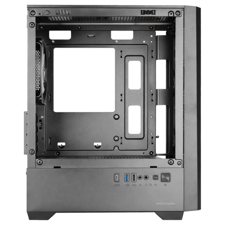 Caja Microatx Mars Gaming Mc-vector Gpu Max 282mm Cristal Templado Mesh Argb Usb-c Negra