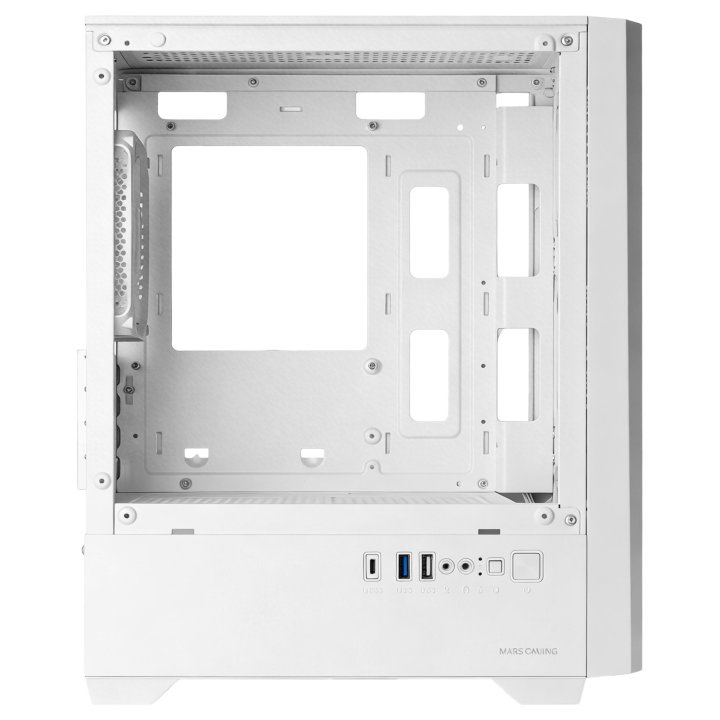 Caja Micro Atx Mars Gaming Mc-vectorw Gpu Max 282mm Cristal Templado Mesh Argb Usb-c Blanco