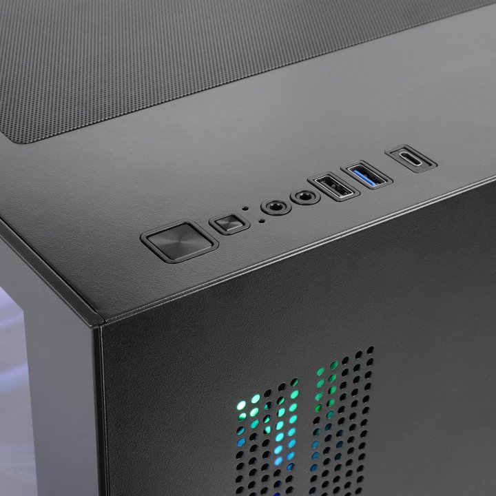 Caja Microatx Mars Gaming Mc-view3 Gpu Max 330mm Cristal Templado Panoramico Argb Usb-c Negra