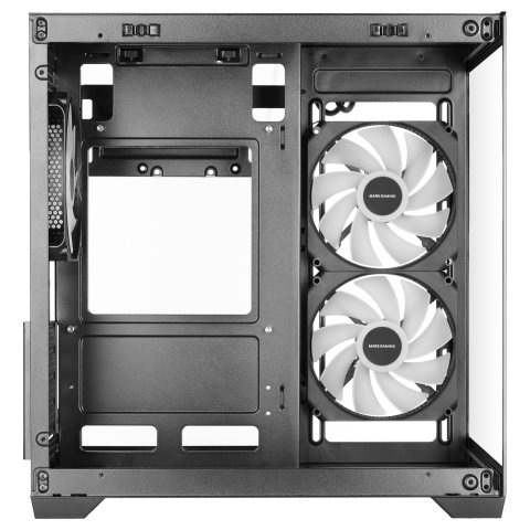 Caja Microatx Mars Gaming Mc-view3 Gpu Max 330mm Cristal Templado Panoramico Argb Usb-c Negra