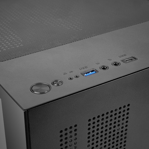 Caja Microatx Mars Gaming Mc-cube Gpu Max 260mm Cubo Panoramico Argb Usb-c Negra