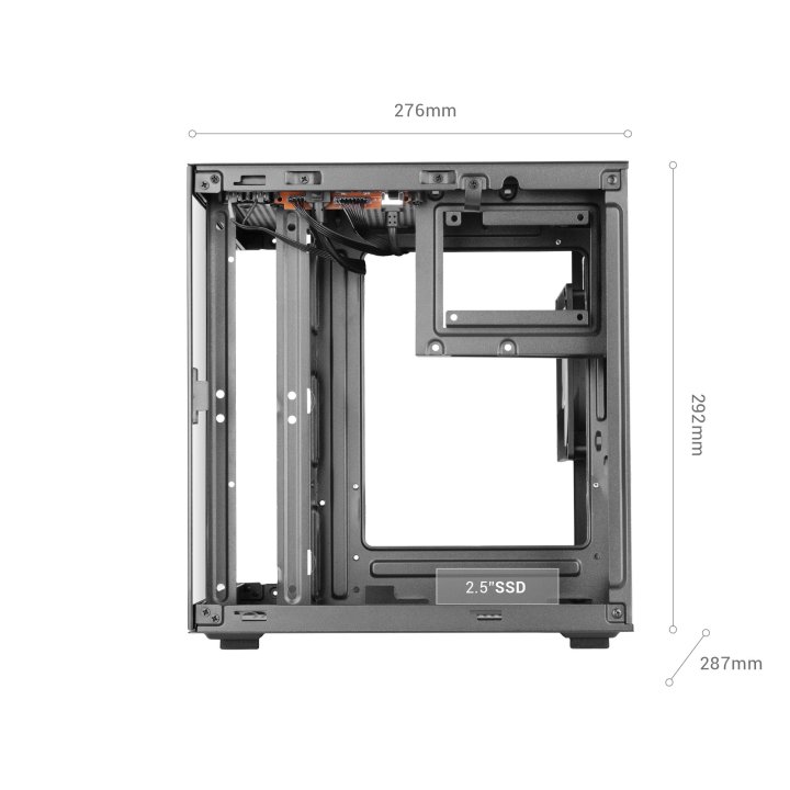 Caja Microatx Mars Gaming Mc-cubew Gpu Max 260mm Cubo Panoramico Argb Usb-c Blanca