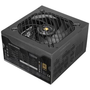 (reacondicionado) Fuente De Alimentación Modular Mars Gaming 1000w Atx 3.1 80+ Gold 140mm Negro 12v-2x6 Cable No Incluido Cas 2