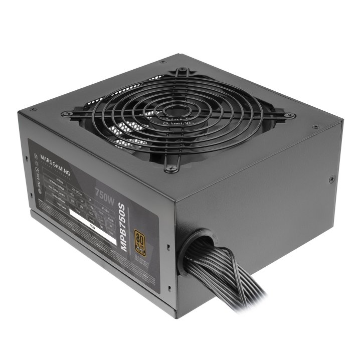(km0) Fuente De Alimentacion Mars Gaming 750w Black Argb Certificado 80+ Bronze Apfc Vent. 12x12mm Dc-dc Cash30
