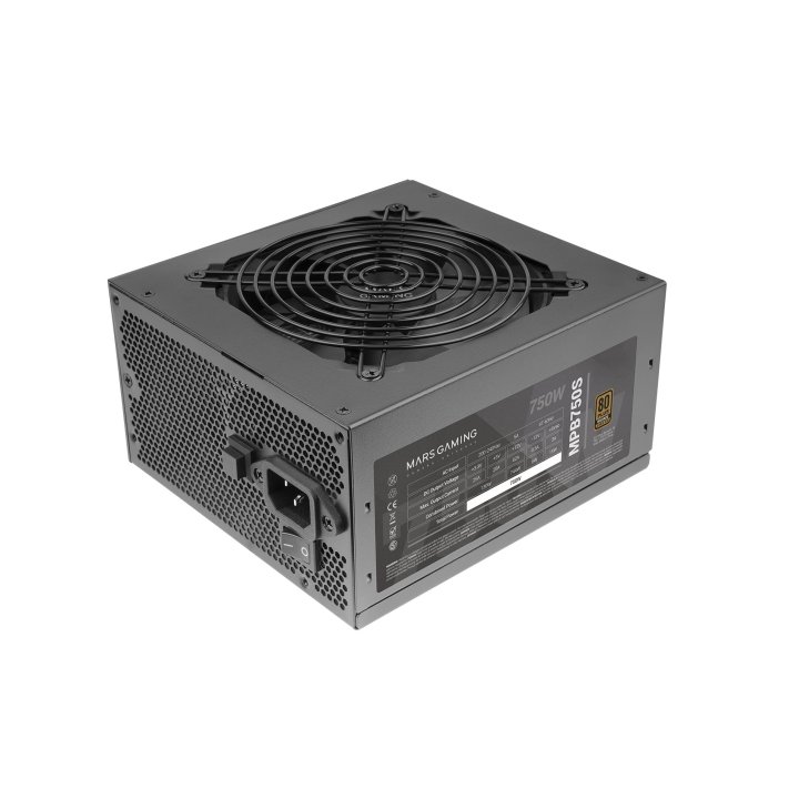 (km0) Fuente De Alimentacion Mars Gaming 750w Black Argb Certificado 80+ Bronze Apfc Vent. 12x12mm Dc-dc Cash30