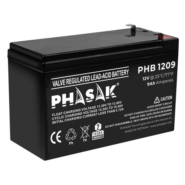 Bateria Phasak Phb1209 Para Sai 12v 9ah