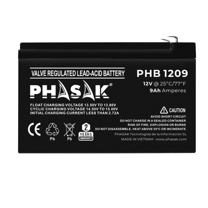 Bateria Phasak Phb1209 Para Sai 12v 9ah