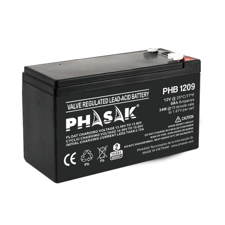 Bateria Phasak Phb1209 Para Sai 12v 9ah