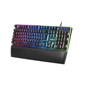(km0) Teclado Mars Gaming Mk320 H-mechanical Red Iluminacion Rgb En Teclas Y Contorno Panel De Aluminio Reposamuñecas Anti-gh 2