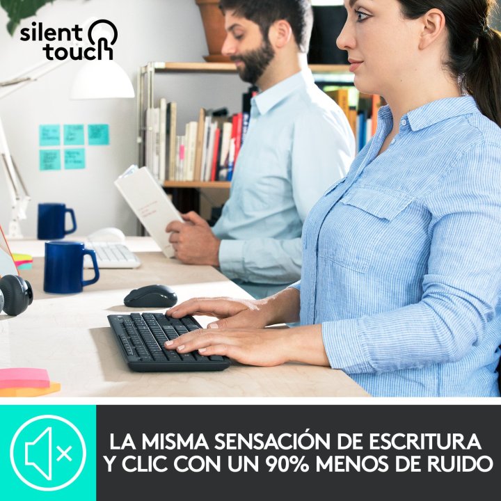 (km0) Teclado Y Mouse Logitech Wireless Mk295 Silent Color Grafito P n 920-009798 Cash30