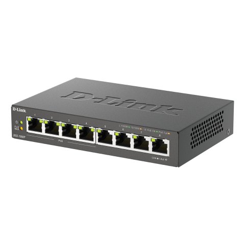 (km0) Switch No Gestionable D-link Dgs-1008p 8p Giga Con 4p Poe (52w) Sobremesa No Rack Cash30