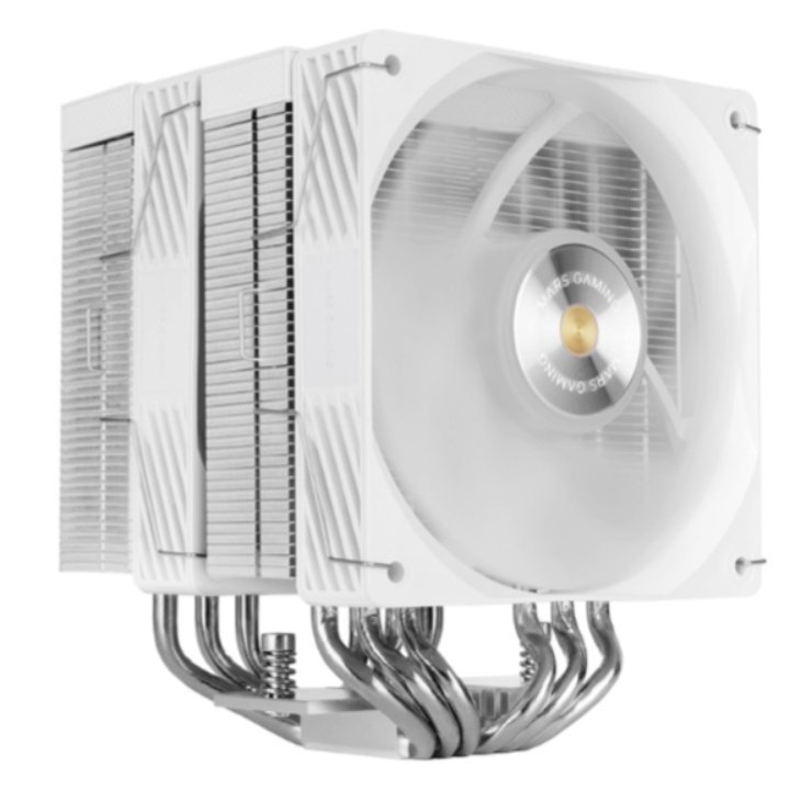 Ventilador Con Disipador De Cpu Mars Gaming Mcpux26prow Tdp 350w Doble Torre Pwm Fdb Blanco