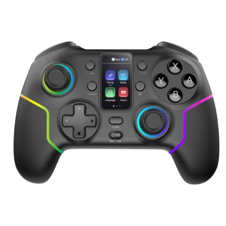Gamepad Bluetooth Mars Gaming Mgpv3 Pantalla Lcd Bt+2.4g+usb Multiplataforma Hall Effect Negro