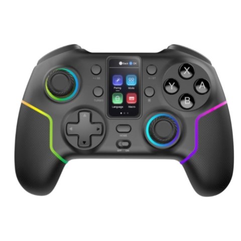 Gamepad Bluetooth Mars Gaming Mgpv3 Pantalla Lcd Bt+2.4g+usb Multiplataforma Hall Effect Negro