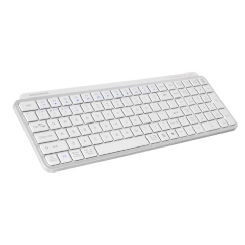 Teclado Mars Gaming Wireless Bluetooth Mksilenkeyswes Tecla Copilot 200h Bat Esp Blanco