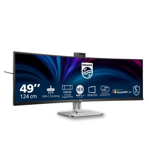 Monitor 49" Curvo Usb-c Dp Hdmi Philips 49b2u6900ch Va 5120x1440 75hz 4ms Vesa 2x5w Negro Webcam 2