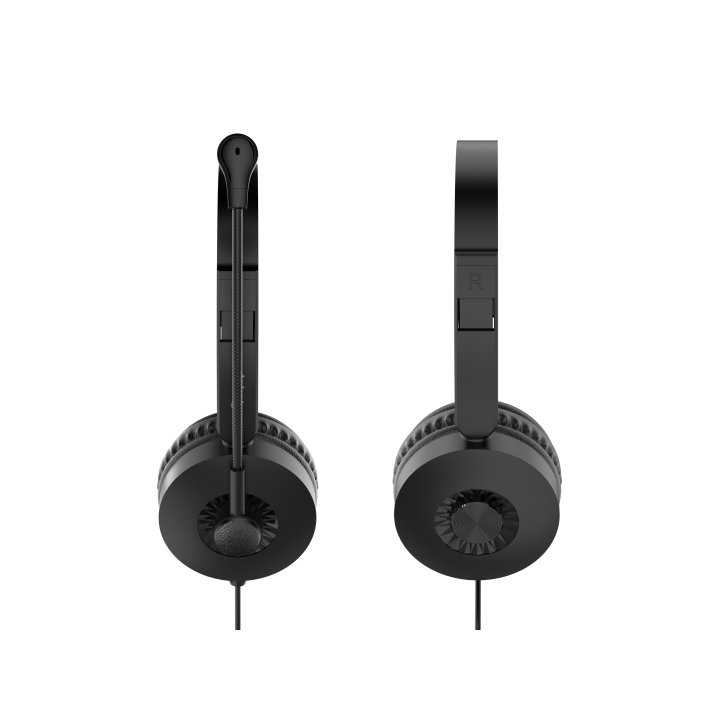 Headset Usb Equip Life Microfono Flexible Control De Volumen Color Negro   Blanco