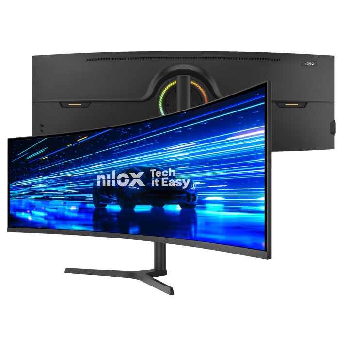 Monitor 49" Curvo Usb-c Dp Hdmi Nilox Nxm49crvdc Dqhd 5120x1440 1ms 165hz 2x3w Vesa 100x100 Pivotante Regulable